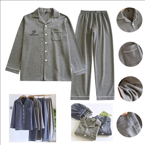 Men's Fleece Long Sleeve Pants Pajama Set